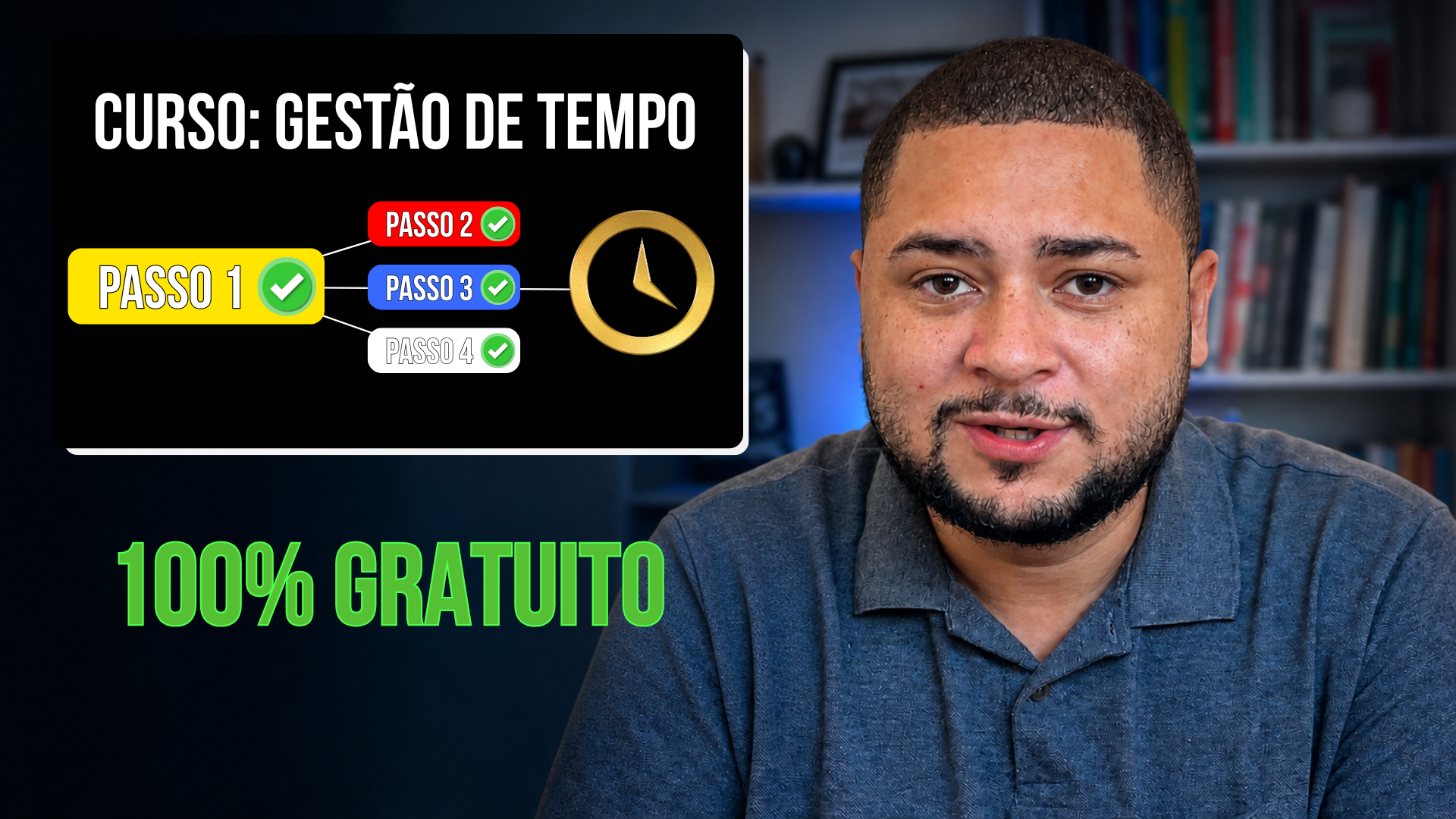 Capa do curso gratuito de Gestão do Tempo
